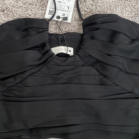 NWT Zara satin halter crop top, size Large - Picture 3 of 4